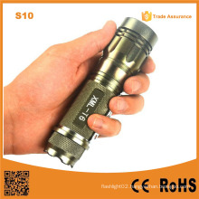 S10 Gold 400lumen Aluminum Rechargeable Zoom Easy Carry Adjustable Mini LED Flashlight